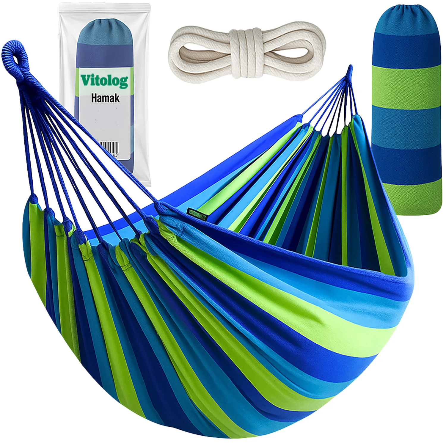 Doppelter Garten, doppelte Touristen-Hängematte, Schaukel, Garten, Camping, groß, stark, 250 x 150