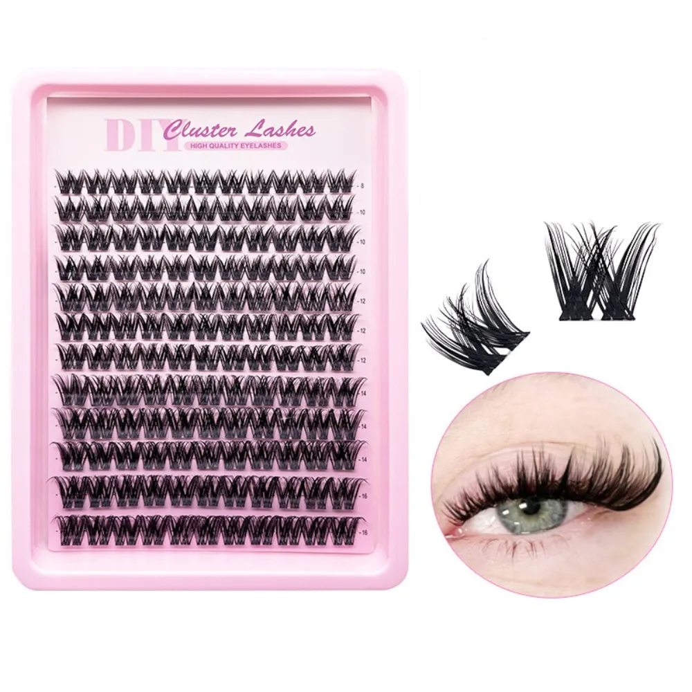 

Cruelty-free 12 Row Fairy Eyelashes Natural C Curl Thick Dramatic Cluster Eyelashes 8-16mm Eye Lashes Dynamic Eyelash Extension