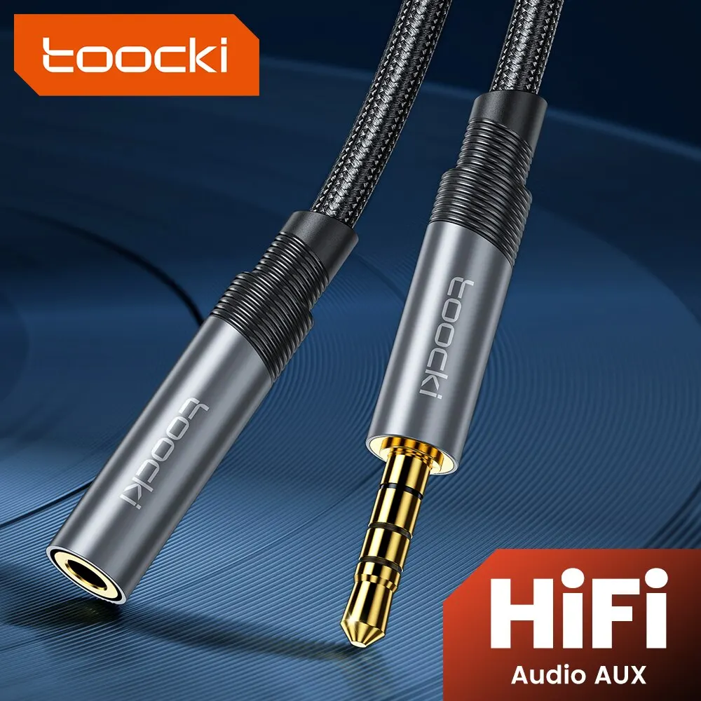 Toocki 3.5 Audio Extension Cable Jack 3.5mm Male to Female Car Audio Aux Speakers Cable For iPhone Headphones Speaker Extender