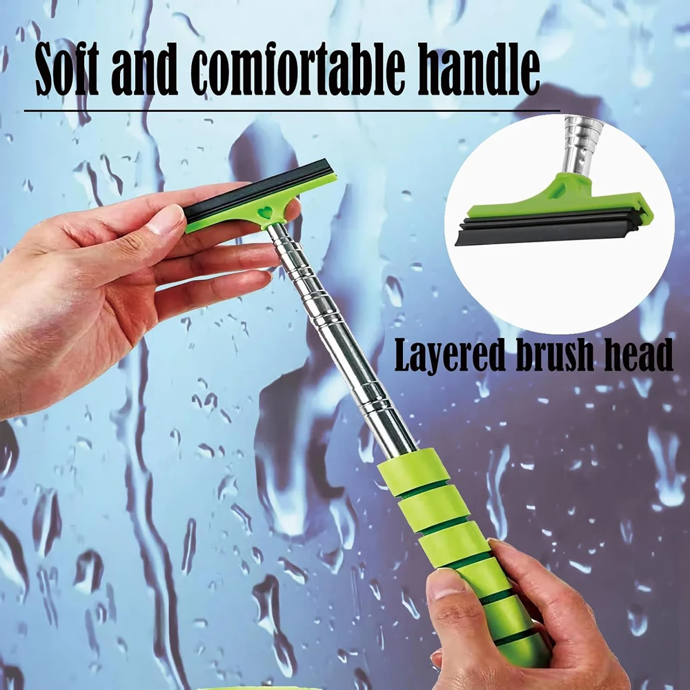Side Mirror Squeegee Car Mirror Squeegee Retractable Car Rearview Mirror Wiper for All Vehicles Universal Automotive Accessories