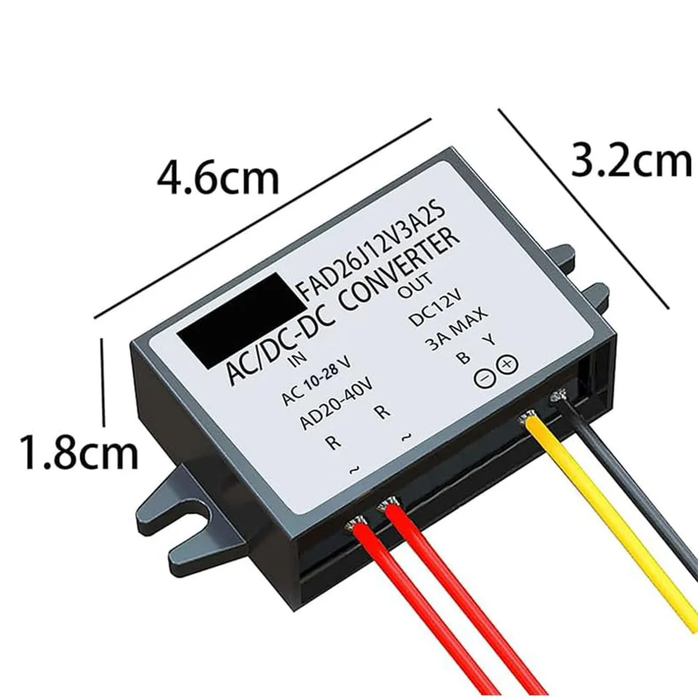 AC-DC Current Converter 10-28V To DC 12V 3A IP68 Waterproof Power Supply For LED Display Security Camera Fan Water