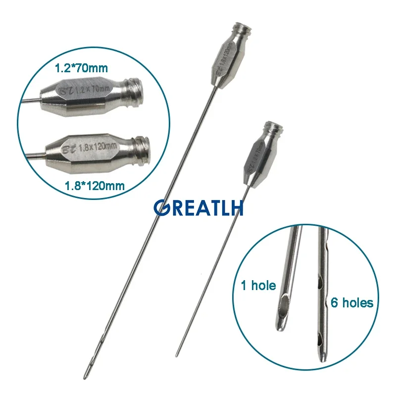 Liposuction Cannula Set Nano Fat Transfer Set with/without Disinfection Tray Box Autoclavable Liposuction Instrument