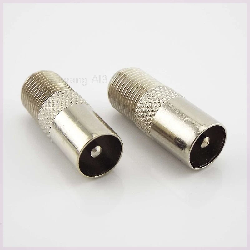 5/10pcs/Lot Aerial Male Adapter F Female To TV Male Converter Satellite Coax Connector Data Sync TV Coaxial Adapter Plug C3