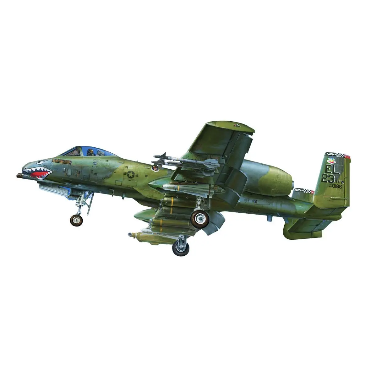 2025 New 1/72 GWH Assemble Plane A-10A Lightning Type 2 Attack Aircraft Assembly Model L7216 Uncolored Ornament Custom Toy Gift