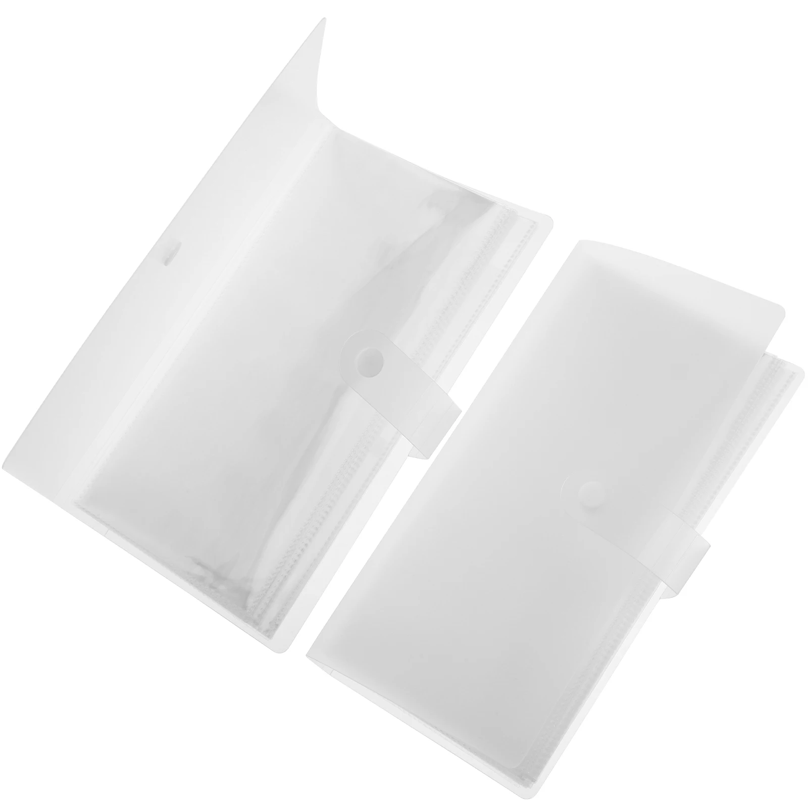 

2pcs Airplane Tickets Storage Album Transparent Small Ticket Organizer Clear Plastic Book For Greeting Card