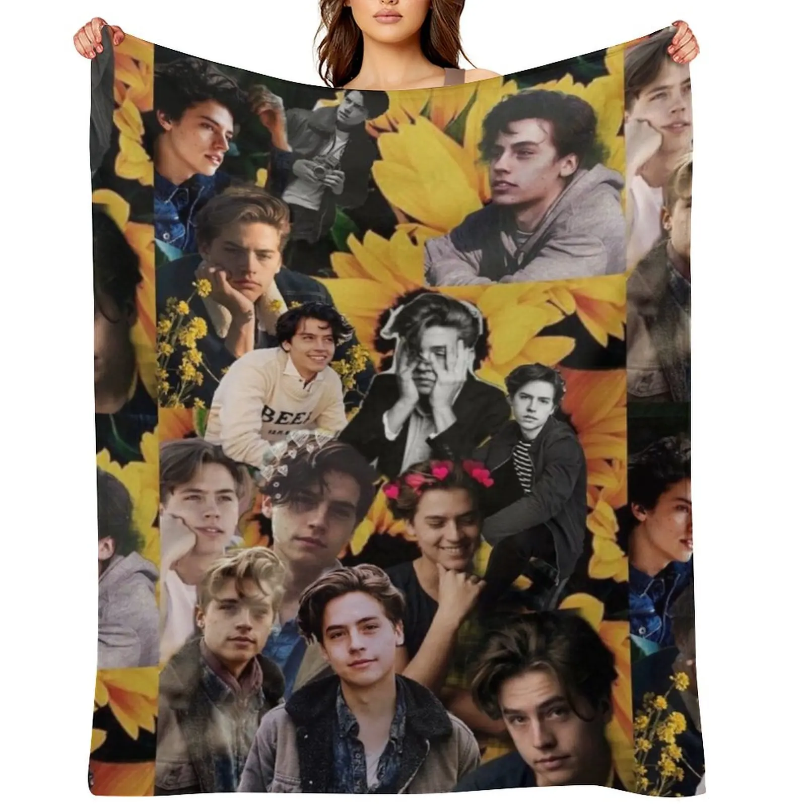

Cole Sprouse Throw Blanket Luxury Sofa cosplay anime Nap Blankets