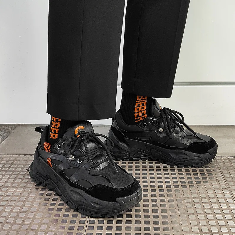 Zapatos de papá para hombre, calzado deportivo informal, transpirable y versátil, moda de Hong Kong, Primavera, 2023