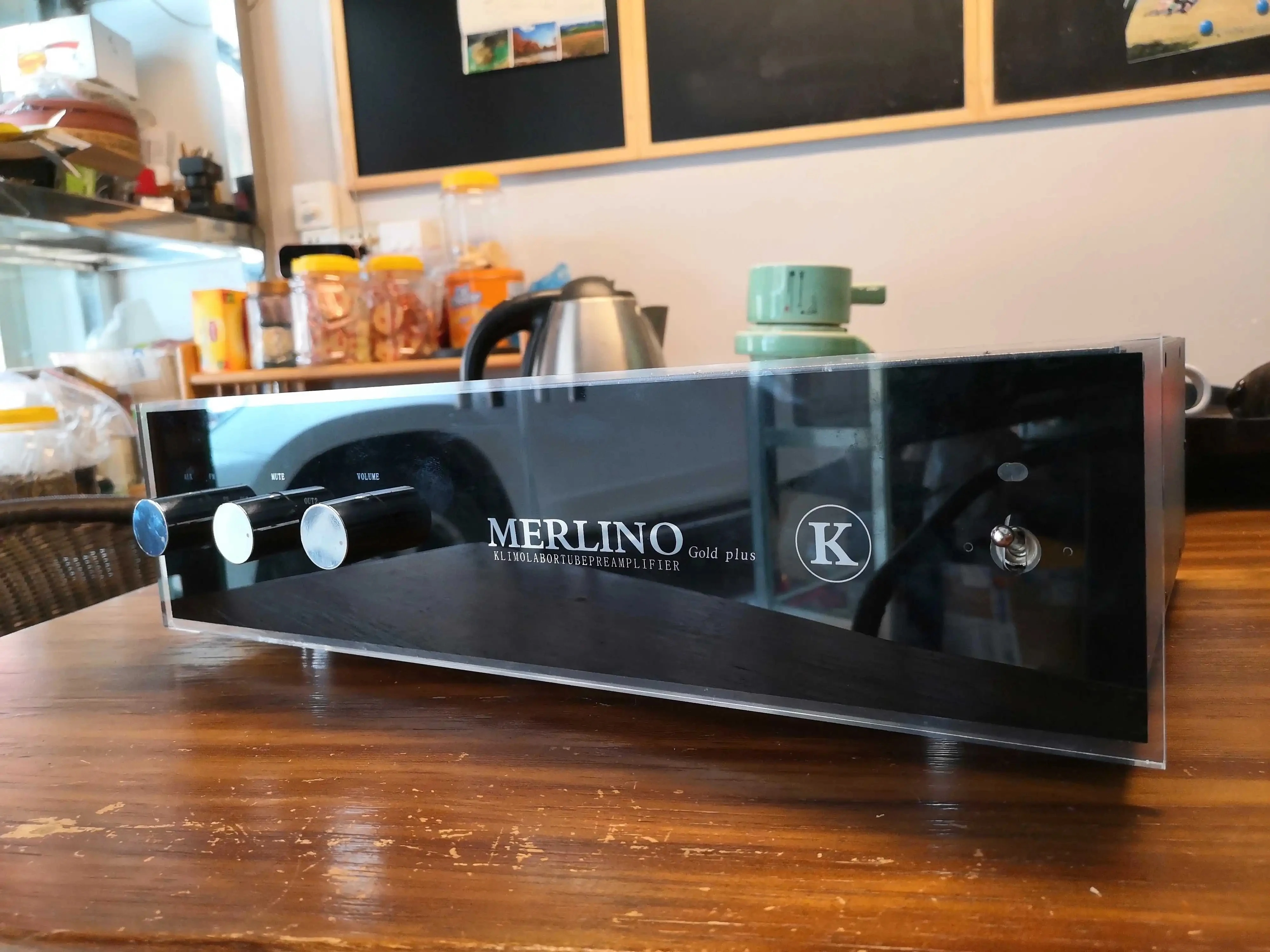 Klimo Tube Preamplifier DIY Chassis Acrylic Panel +Steel Body Installing Box For AMP 430x110x260mm