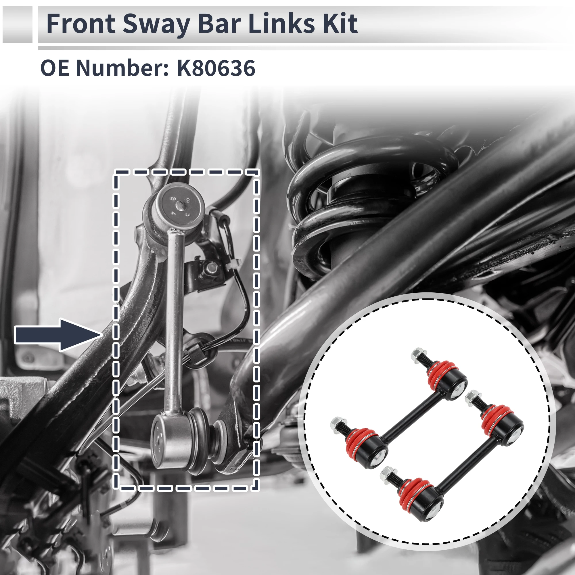 

Тяги переднего стабилизатора UXCELL для CHEVROLET COLORADO 2004-2012, номер K80636 2 шт.