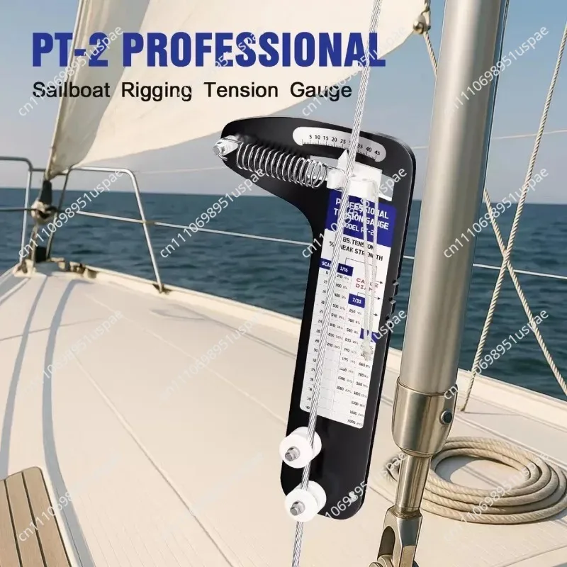 Sailboat Rigging Tension Gauge Professional Aluminum Alloy Sturdy Premium Accurate Wire Rope Standing Rigging Tool Force Gauge