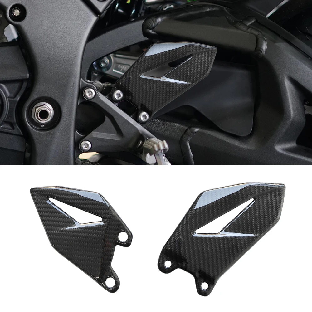 

Carbon Fiber Motorcycle Foot Pedal Heel Protection for Kawasaki ZX-10R ZX-10RR 2011-2024 Models decoration