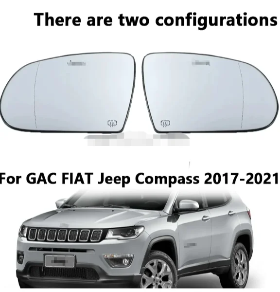 GAC FIAT Jeep Compass 2017-2021 Car Side Reversing Mirror Lenses With Heating