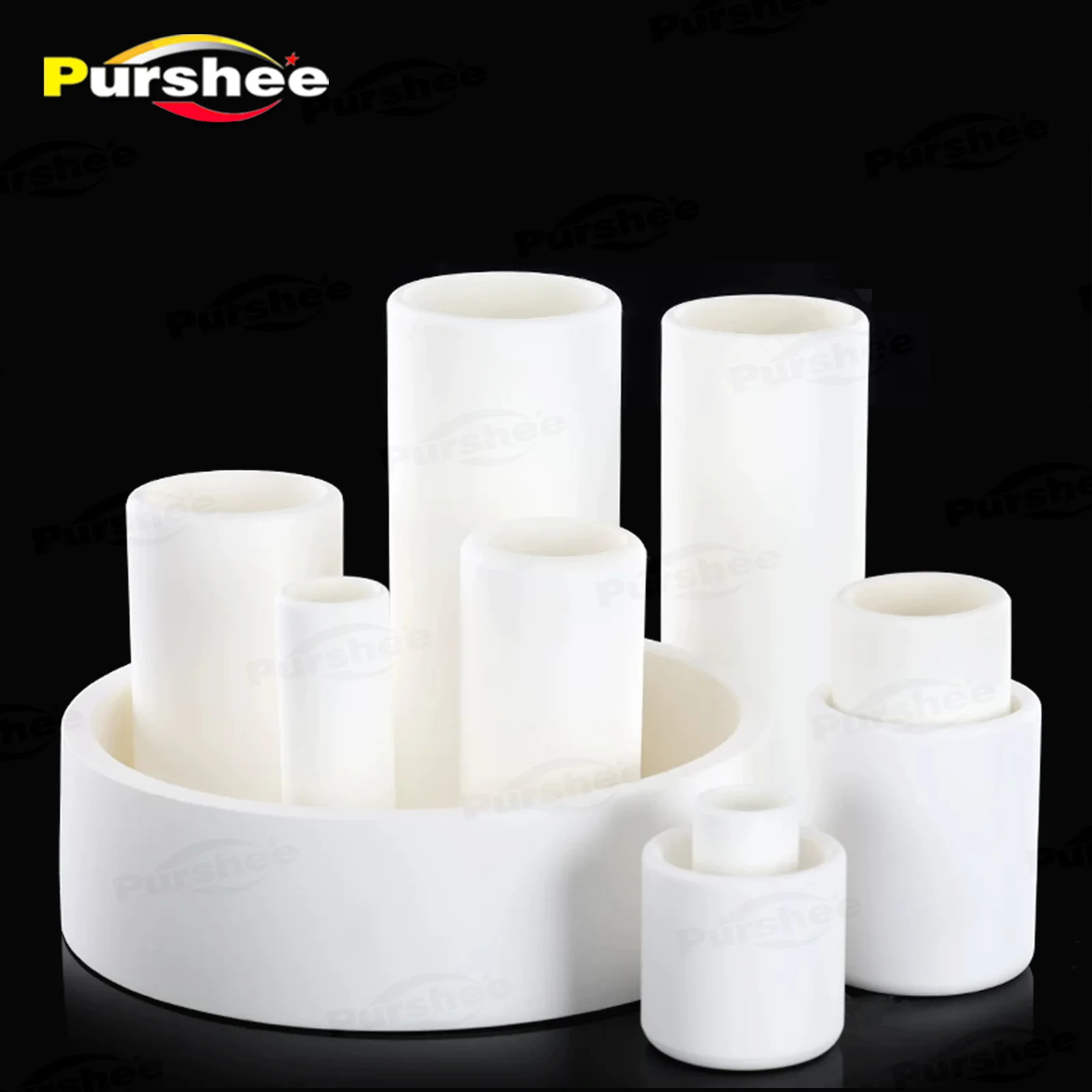 High Purity Cylindrical Magnesium Oxide Crucible OD ≤ 30mm Degree Refractory Pot 2200°C Resistant for Alkali Calcination Lab Use
