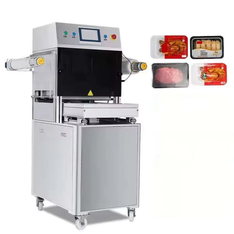 Automatic MAP Tray Sealer Vacuum Gas Filling Machine Modified Atmosphere Packaging Equipment for Food Freshness Preservation