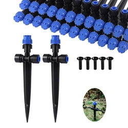 Garden Micro Drip Irrigation Device 8 Hole Spiked Dripper Adjustable Sprinkler With 1/4