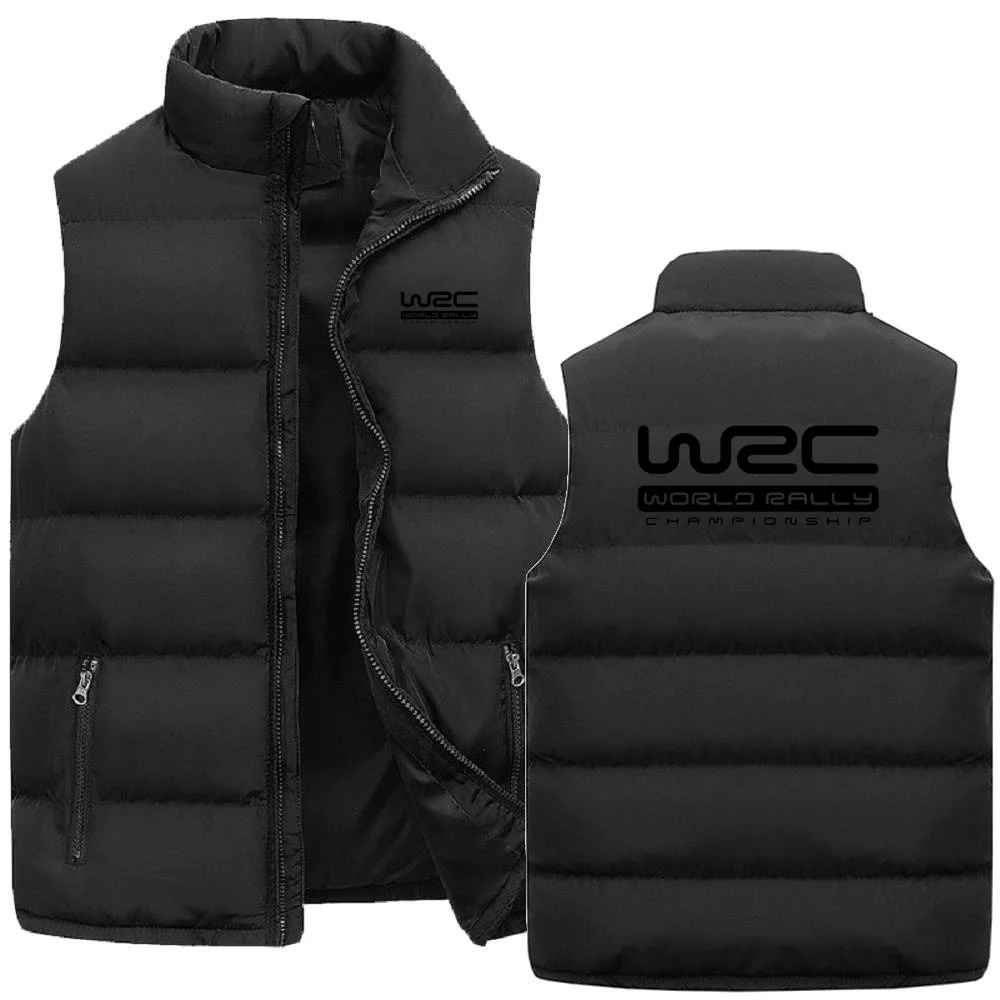 Chaleco de cuello alto para hombre, campeonato Mundial de Rally WRC, cálido, informal, con cremallera, chaleco de plumas sólido, chaqueta sin mangas