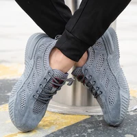 Chaussures de travail d'été avec Protection, chaussures de sécurité légères et respirantes, embout en acier, baskets de travail en maille pour hommes et femmes 6