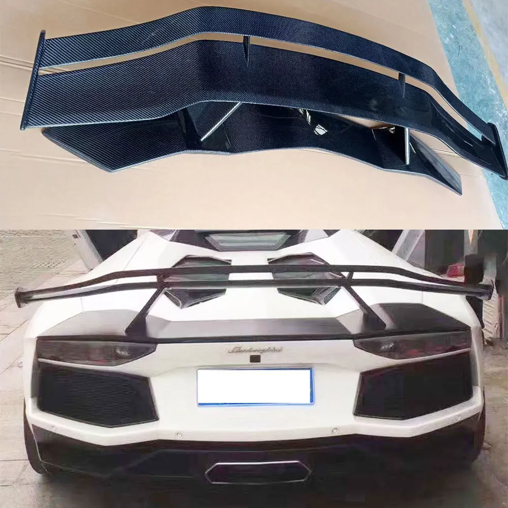 Carbon Fiber Rear trunk Boot Spoiler FRP Unpainted Lip Wings Auto Car Styling for Lamborghini Aventador LP700 720 2011 UP