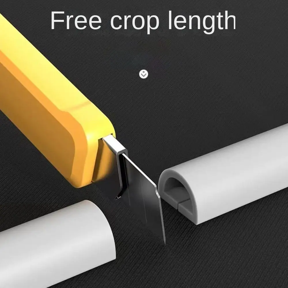 لينة بولي كلوريد الفينيل جدار الحبل غطاء كم حامي كابل المخفي لينة المطاط جذع شبكة كابل سلك المخففات سلك ذاتية اللصق #4