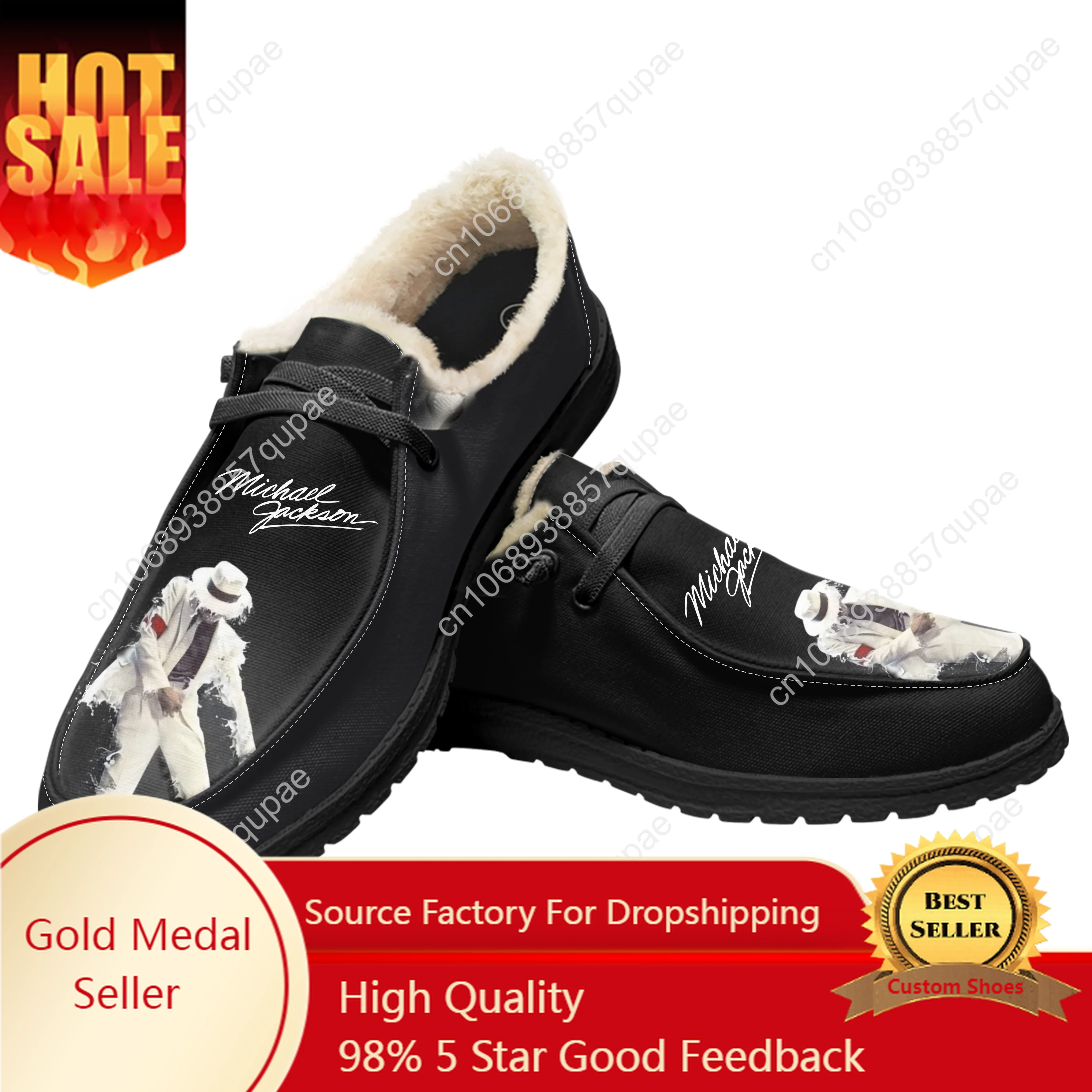 

Michael Jackson Casual Plush Shoes Flat Shoe Pop Singer Dancer Men Woman Breathable Casual Lightweight Footwear Custom Made Shoe