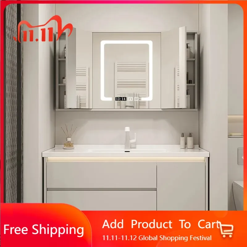 

Minimalist Vanity Multipurpose Bathroom Cabinet Lazy Sink Narrow Makeup Home Furniture Shelves Luxury Szafka Unique Furniture