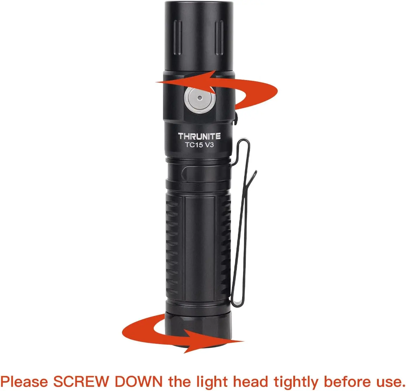 USB-C wiederaufladbare Taschenlampe mit hohem Lumen, ultrahelle LED für Camping, Sicherheit, Notfall, Kühlweiß, Schwarz