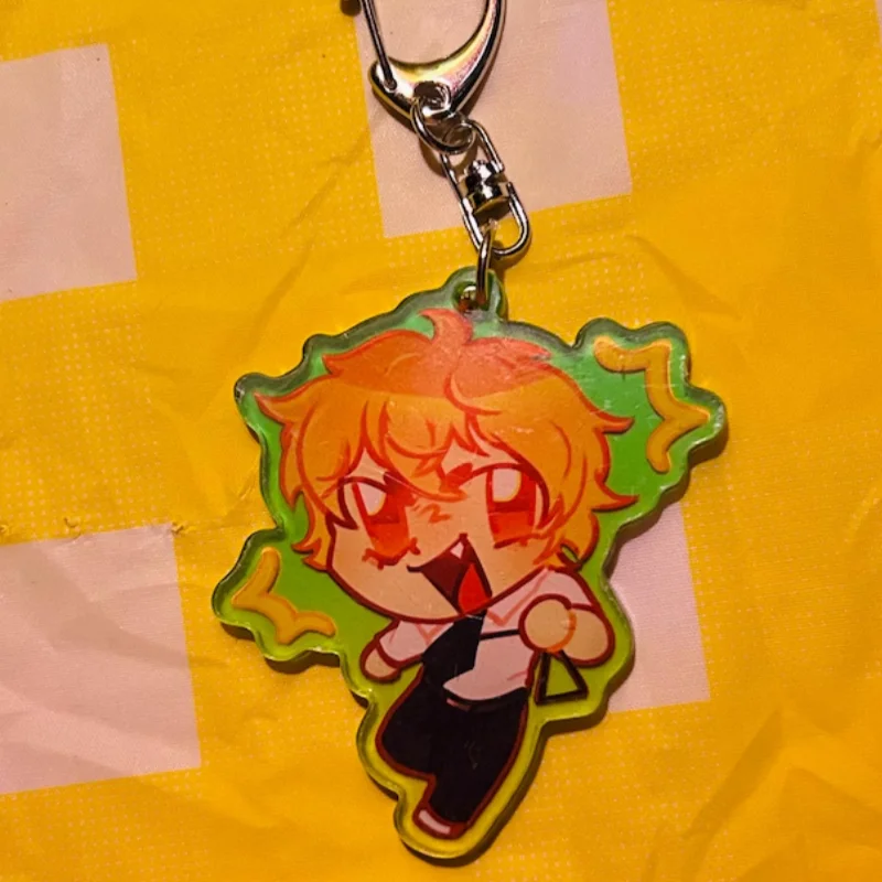 Chainsaw Man Trio Acrylic Keychains Set Customize Design Collectible Anime Keyring