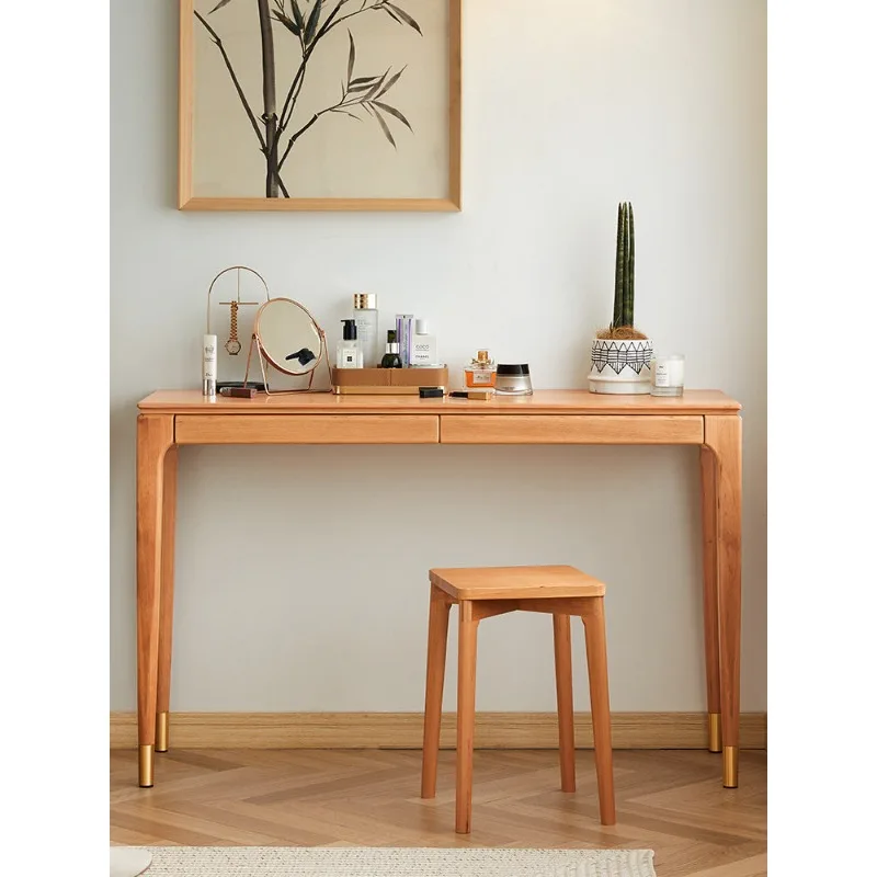 Nordic writing desk dresser computer narrow desk black walnut computer desk