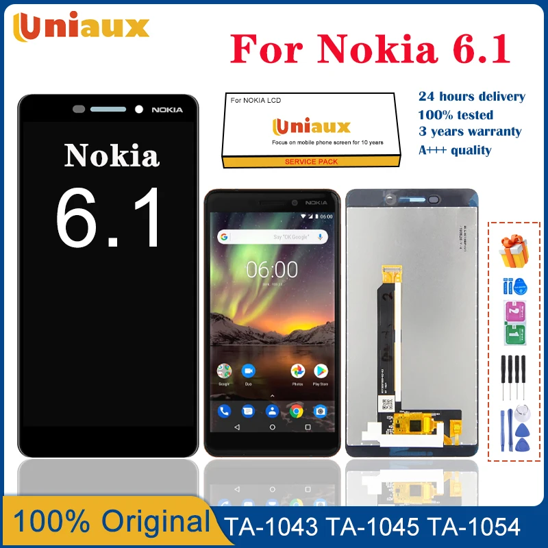 

5.5" Original For Nokia 6.1 2018 Nokia 6.1 TA-1043 TA-1045 TA-1050 LCD Display Touch Screen Glass Panel Digitizer Assembly