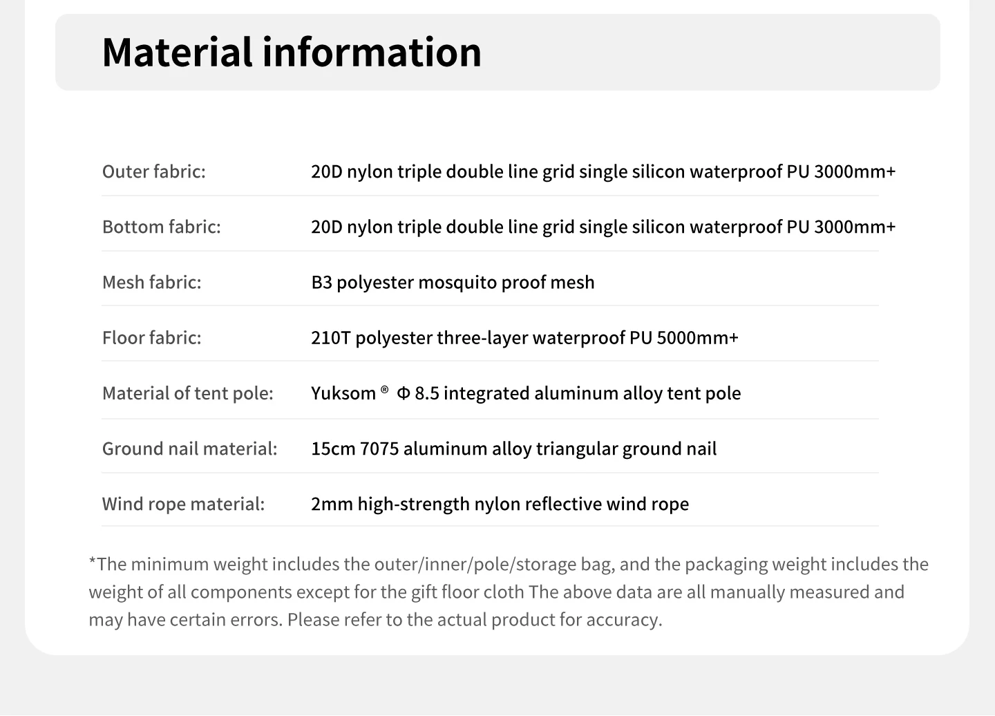 Naturehike Cloud Up 1 2 3 Pro Ultraleichtes Zelt für 1 2 3 Personen, Wasserdichtes Outdoor-Wander- und Strandzelt, 20D 210T Nylon, Rucksack-Campingzelt – Detail 3