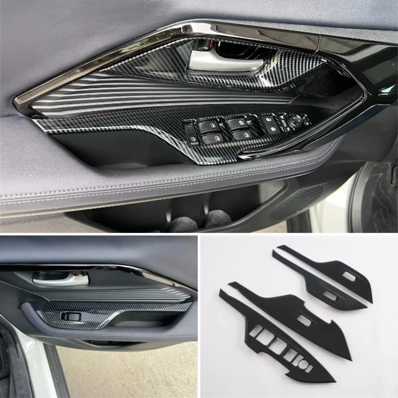 LHD For Toyota Yaris Cross 2024  Glass Lift Button Panel Decorative Protective Handle Pull Bowl Cover Trim Interior Accessories