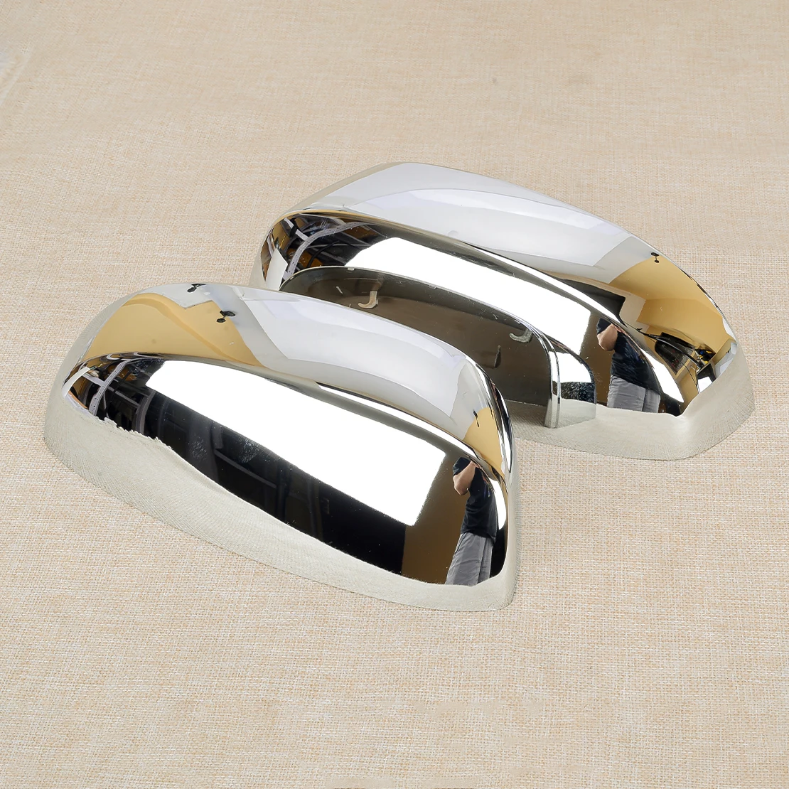 New 1 Pair Side Mirror Top Trim Cover Fit for Chevrolet Silverado Avalanche Tahoe GMC Sierra 1500 2007-2013 Chrome Style Plastic