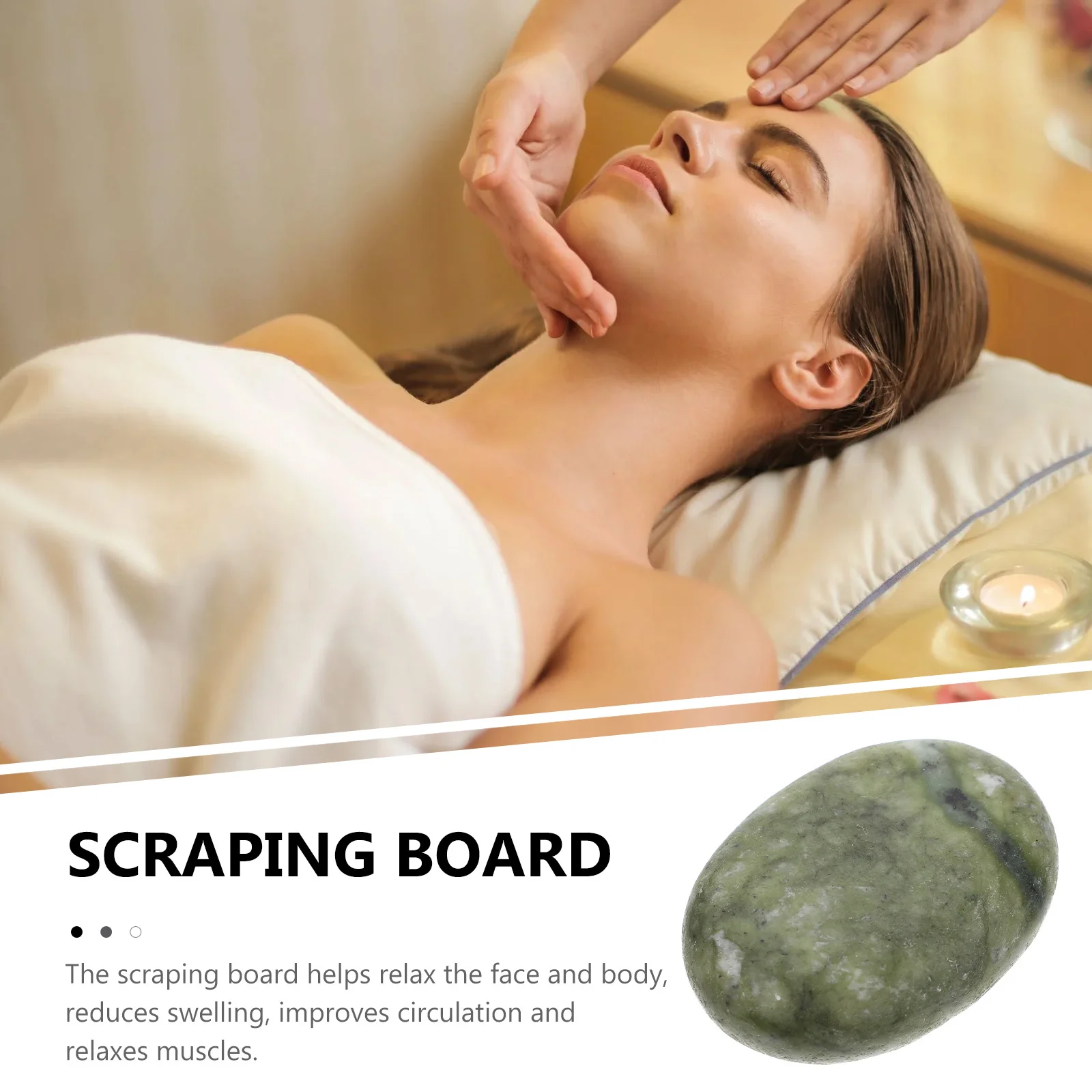 

Professional Massage Stone Traditional Chinese Therapy Round Body Scraping Stone Hot Compress Essential Oil Absorbing Gua Sha