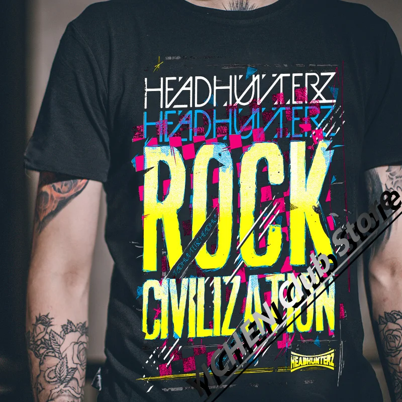 

European American Trendy Brand Punk Hip Hop T-Shirt Rock Band Rock Heavy Metal Cotton Casual Loose Men's And Women's T-Shirt