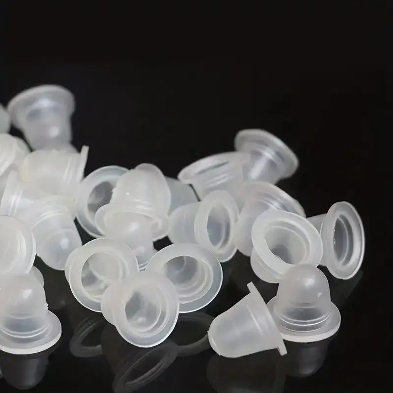 100pcs Tattoo Cup Makeup Holder, Silicone Pigment Cups, Ink Cups, Silicone Pigment Cups, Pigment Tattoo Ink Caps Cups Accessorie