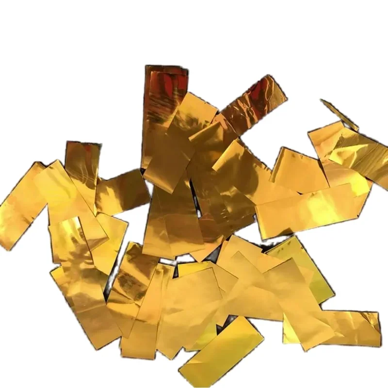 Golden Metallic Confetti Paper for Confetti Cannon Machine
