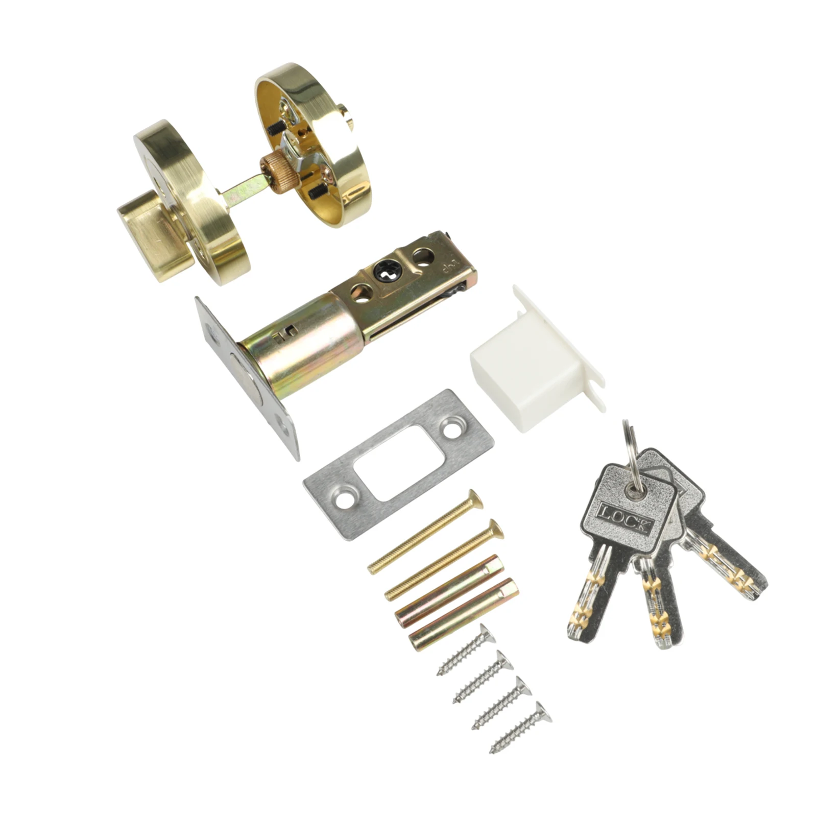 Copper Material Door Lock Front Door Lock Simple Installation Stainless Steel Compact Design Door Lock Keyed Lock