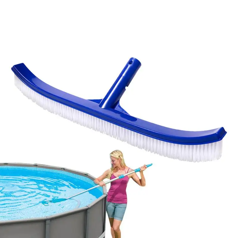 Pool Scrubber Brush 18Inch Powerful Glue Wire Pool Brush Scrubber Multifunctional Lightweight Cleaning Supplies With Dense