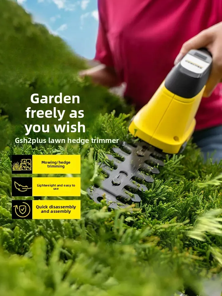 2 In 1 Lithium Battery Electric Lawn Mower Hedge Trimmer Cordless Grass Shrub Pruner Garden Household Lawn Cutting Machine