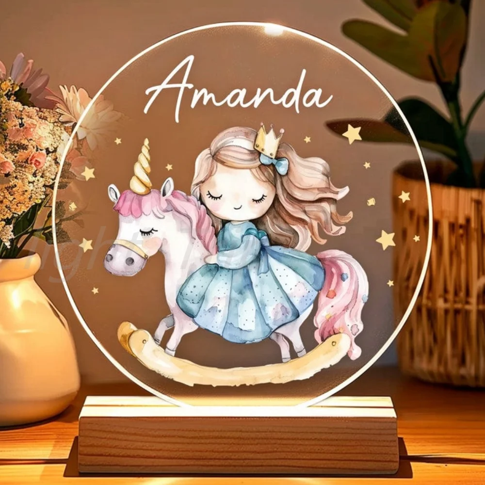 Custom Moon e Star Nightlight para recém-nascidos, Kid Lamp com nome, Custom Baby Night Light, Presente personalizado do berçário, Presente do chuveiro do bebê