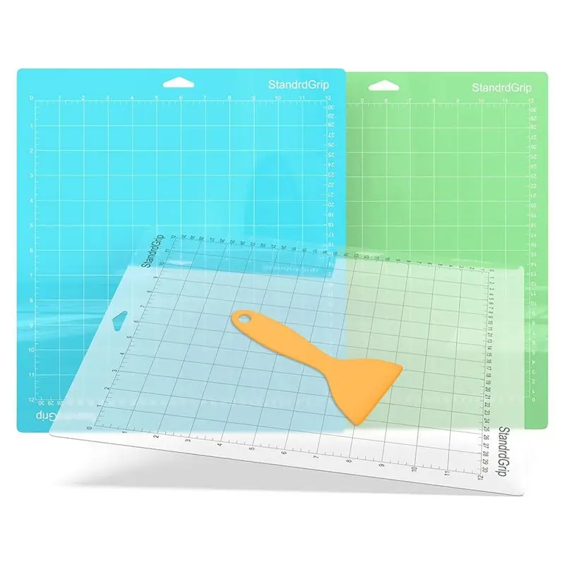 CYCLI-Cutting Mat 12X12 For Maker 3/For Maker/Explore 3/Air 2/Air/One-Reusable Gridded Adhesive Mats(3 Mats)
