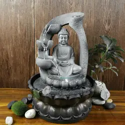 Indoor Buddha Fountain -  Tabletop Water Fountain Table Waterfall Fountain Good Luck Fengshui Meditation Relaxing  Desk