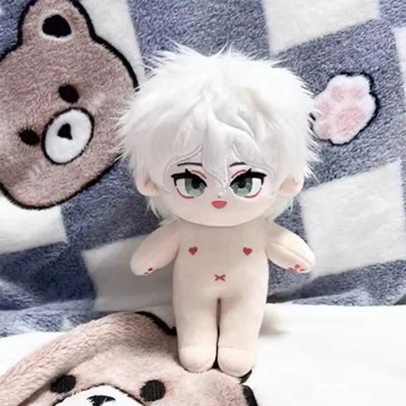 Nagito Komaeda 20cm Lalka Bawełniana do Przebierania z Ubraniami COS Anime Danganronpa Pluszowa Maskotka Uroczy Prezent Urodzinowy DIY dla Dzieci