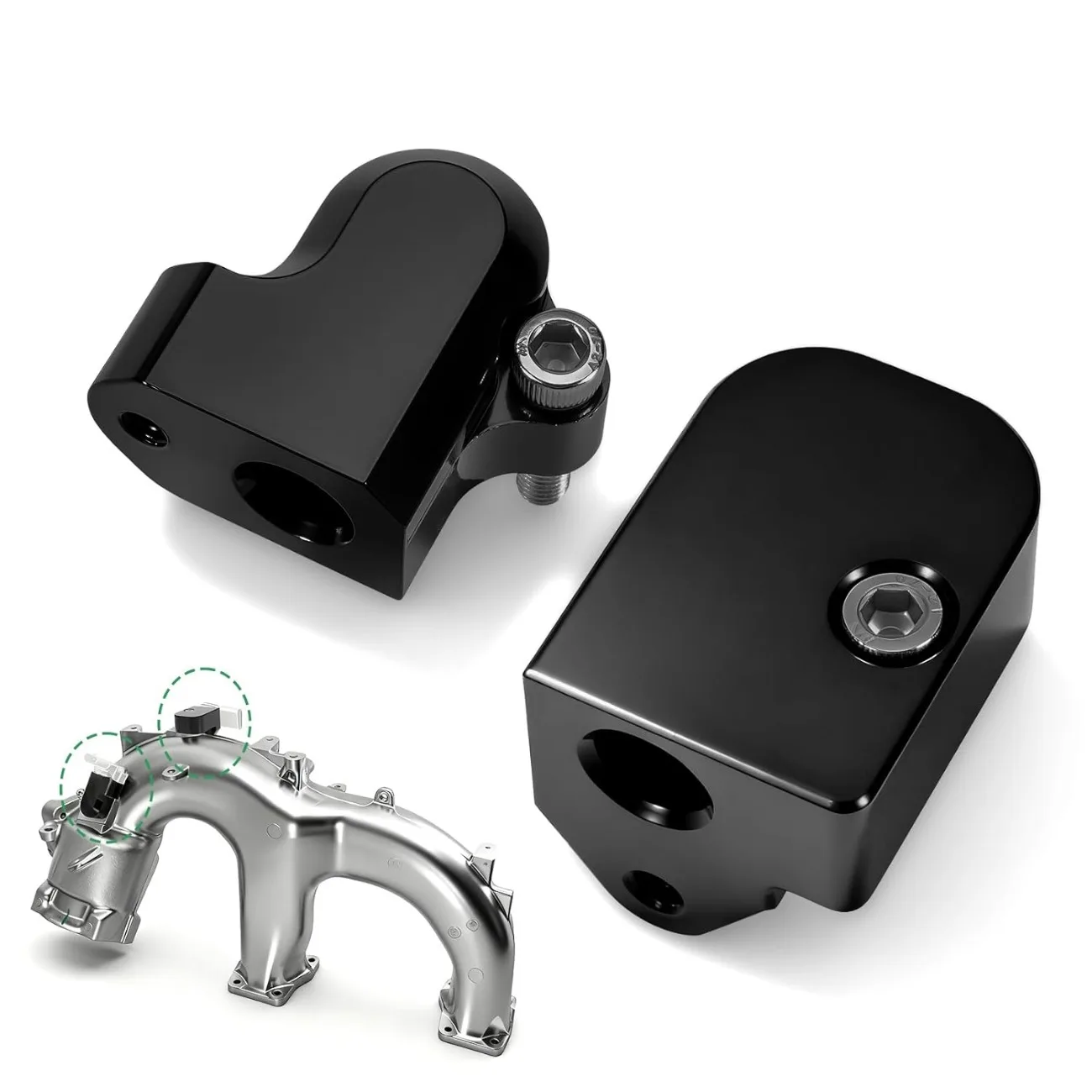 

Dual MAP Sensor Relocation Spacer Kit For 2023½-2025 Chevy Silverado GMC Sierra 2500HD Manifold Air Pressure Temperature Sensor
