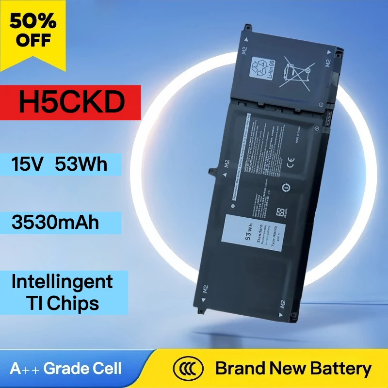 

Новый аккумулятор для ноутбука H5CKD JK6Y6 емкостью 53 Втч для Dell Latitude 3410 3510 для Dell Vostro 14 5402 5501 5502 для Dell Inspiron 5300 5401