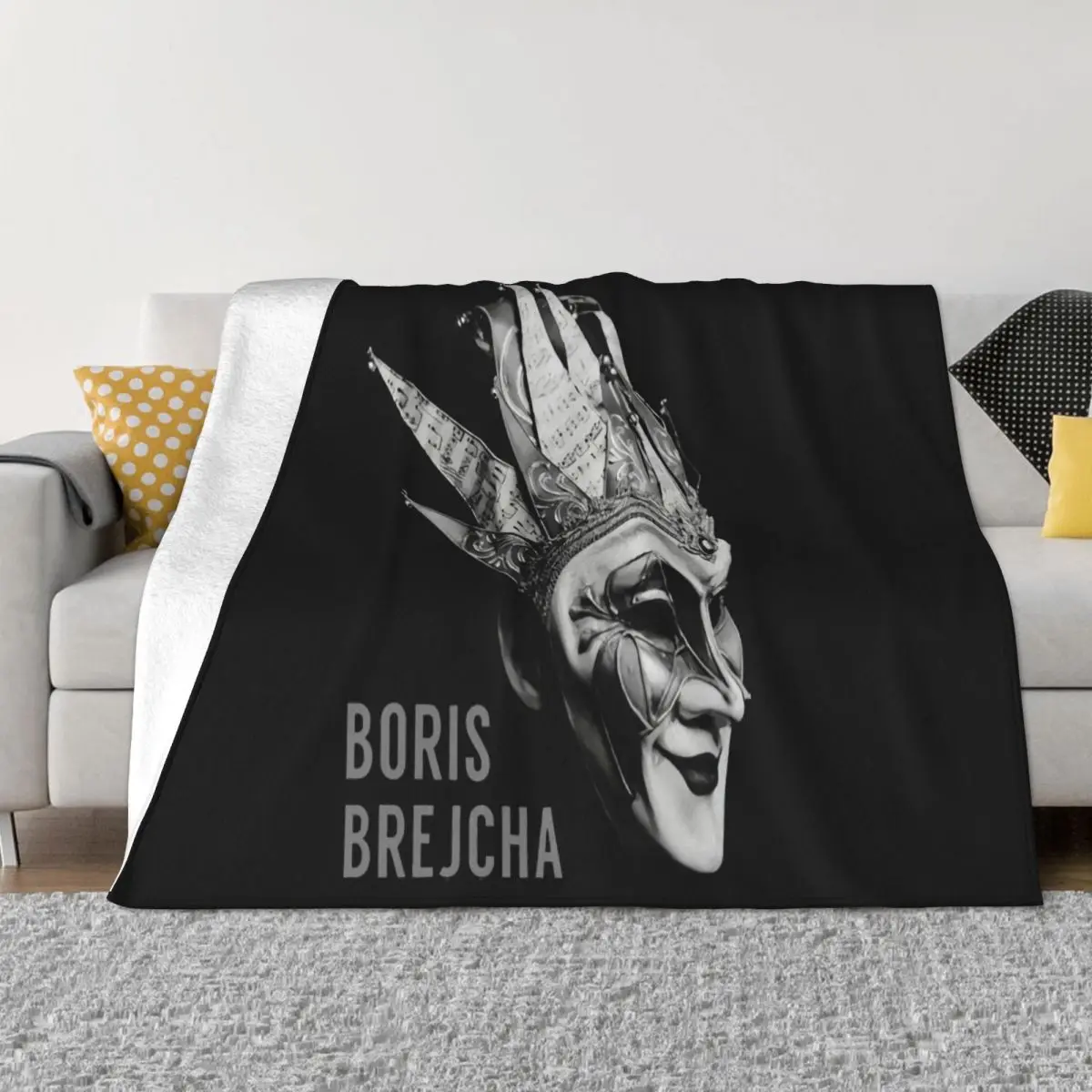 Dj Boris Brejcha Black Logo S 2Xl More Size Hot Sell Normal Cool Latest Simple Logo Famous Low Price Summer Throw Blanket