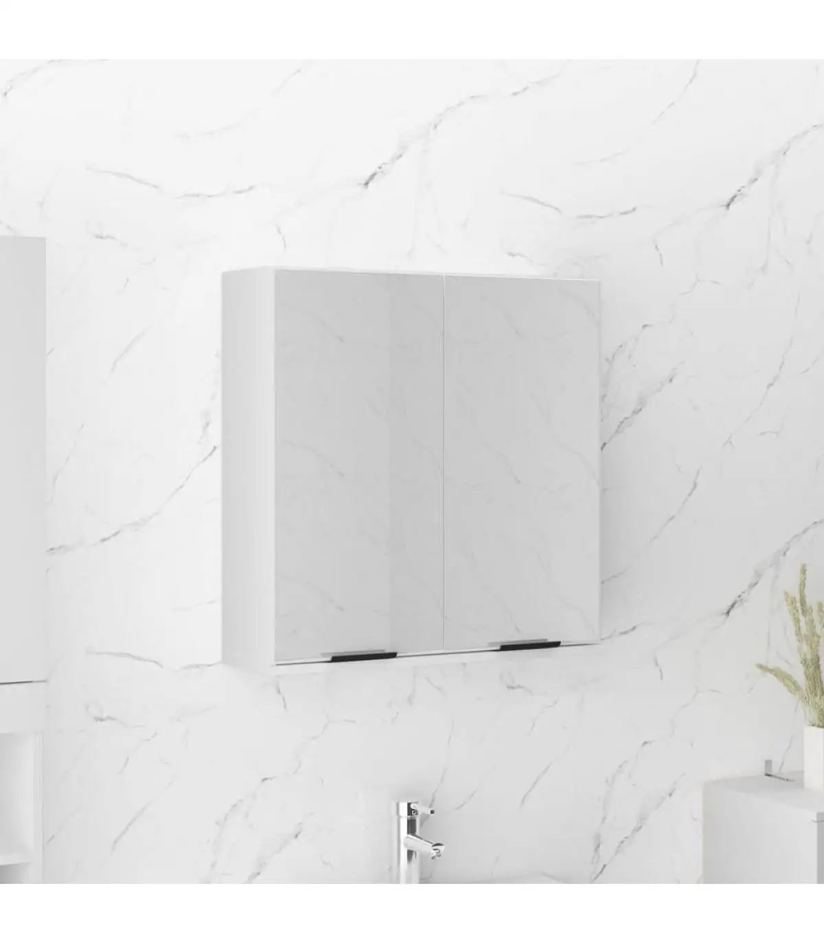 Bathroom vanities bathroom cabinet with white mirror 64x20x67 cm