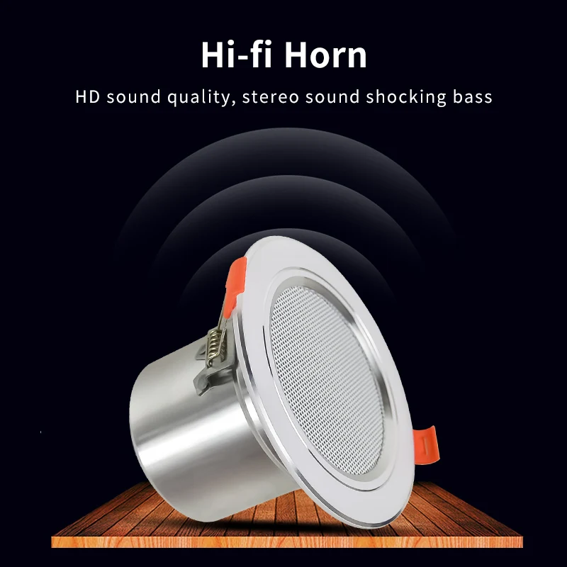 3inch 5W Bathroom Ceiling Speaker Background Music System Moisture-proof Aluminum Fashion Sound Quality In-ceiling Speaker