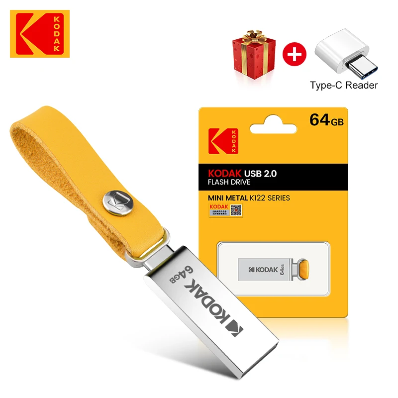 Original KODAK K122 Metal USB Flash Drive 64GB Memory stick pen drive 64gb USB2.0 pendrive High Flash Disk U Disk memoria