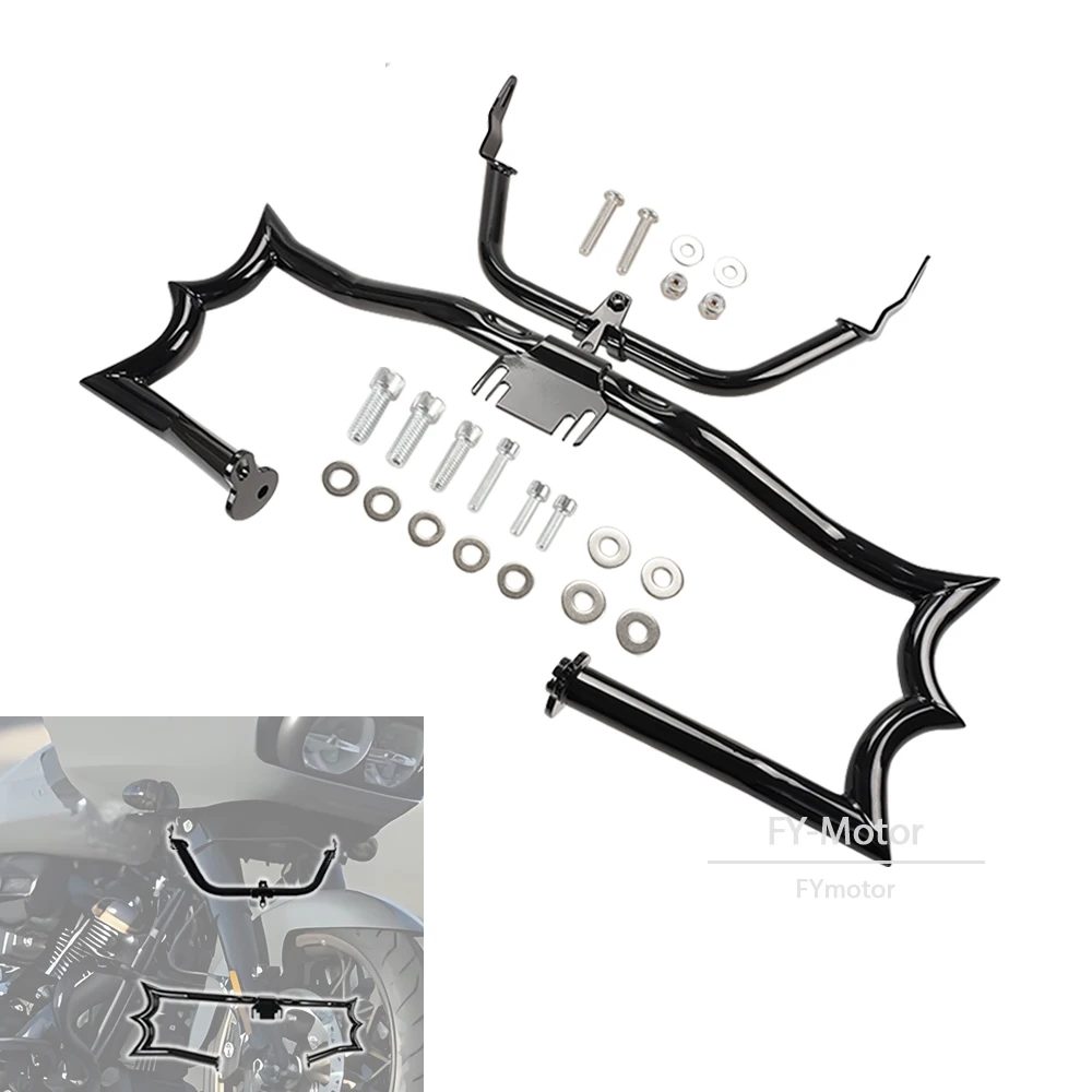 

Motorcycle Engine Guard Crash Bars Frame Protection For HarleyTouring FLHR Street Electra Glide CVO2014-2022/Road King 2023-2024